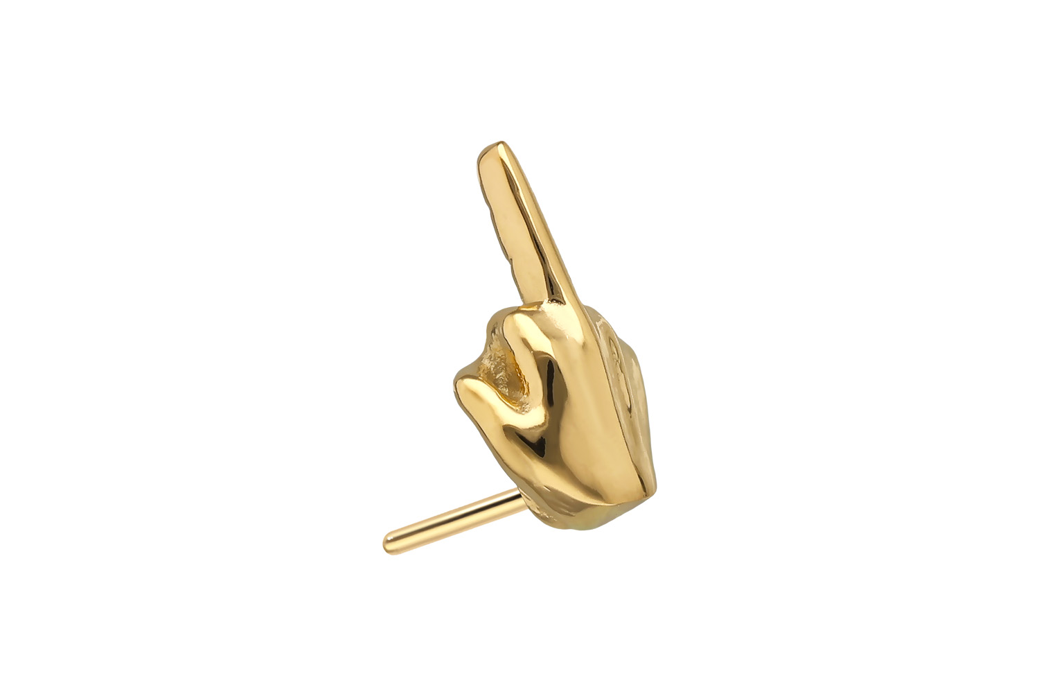 Titanium attachment with push pin MIDDLE FINGER