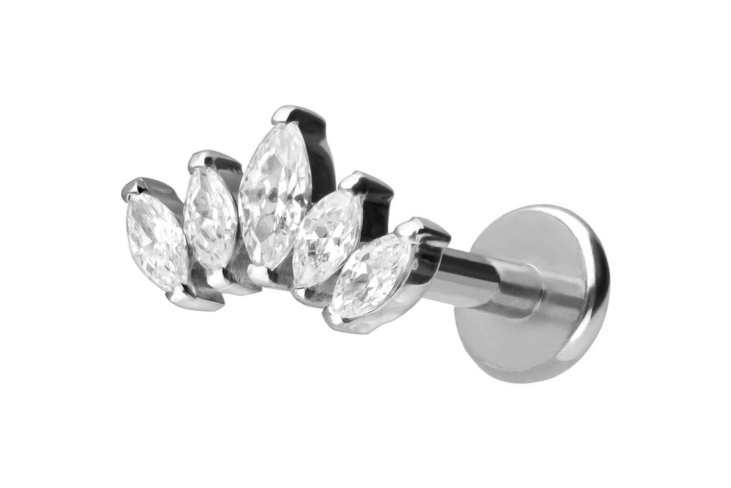 Titan Labret mit Push Fit LOTUSBLÜTE
