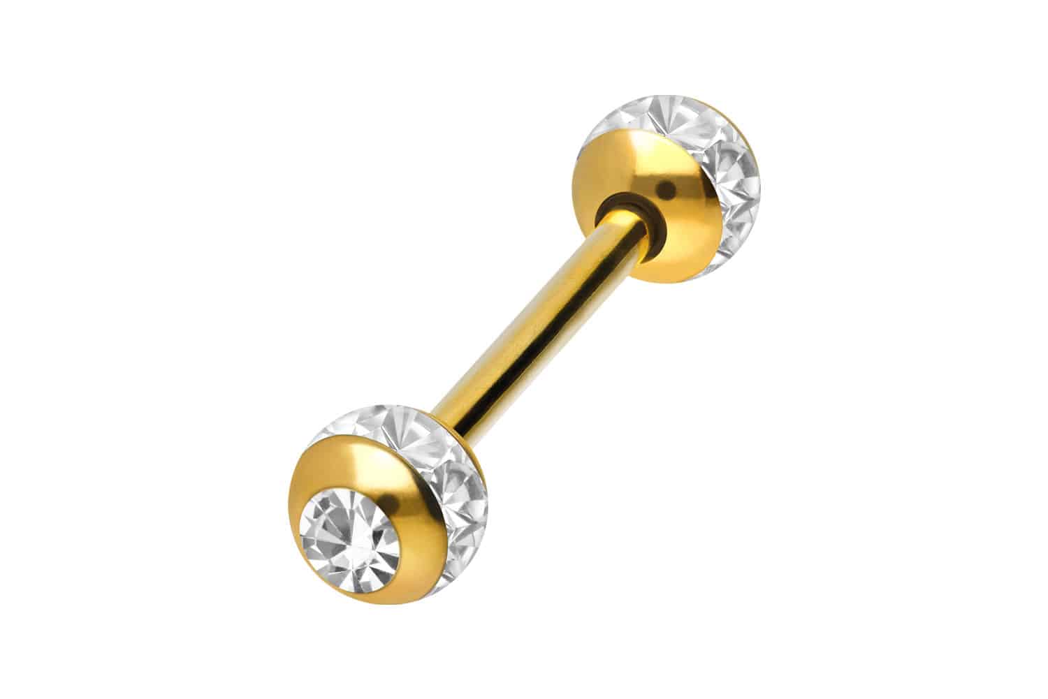 Chirurgenstahl Barbell EPOXY-RING-KUGELN + KRISTALLE