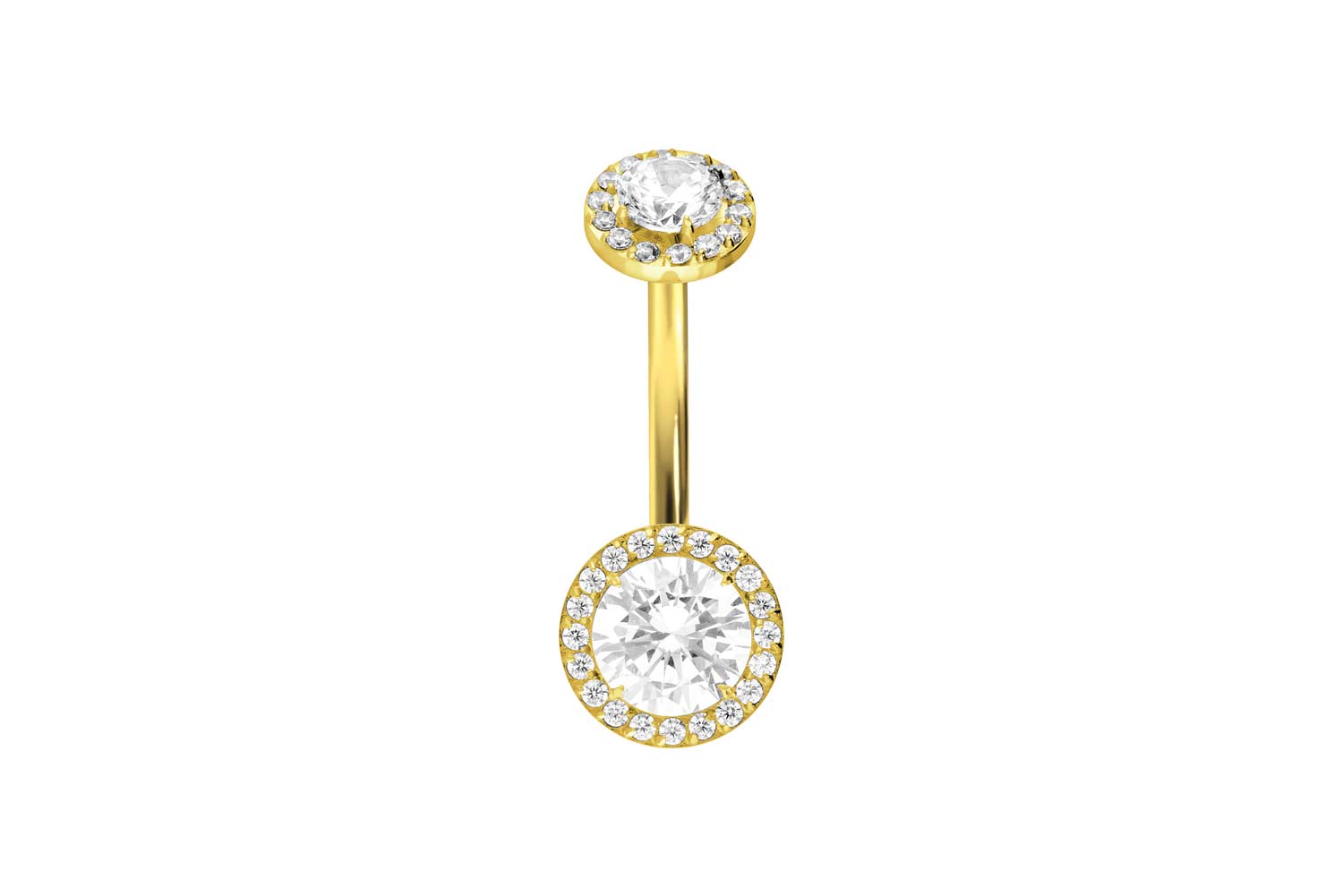 Titan Bananabell mit Innengewinde 2 KRISTALLDISCS