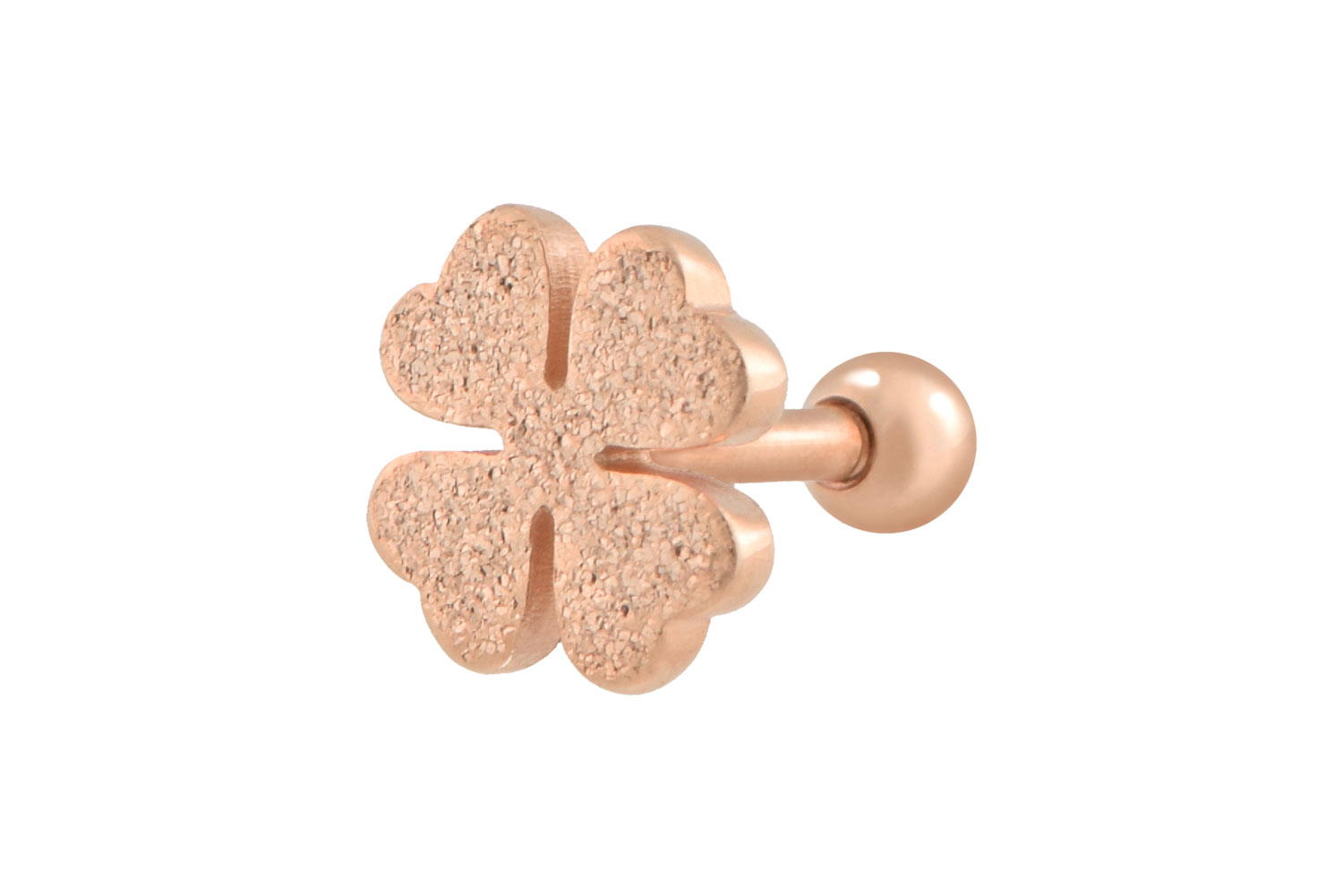 Chirurgenstahl Ohrpiercing KLEEBLATT + DIAMANTOPTIK ++SALE++