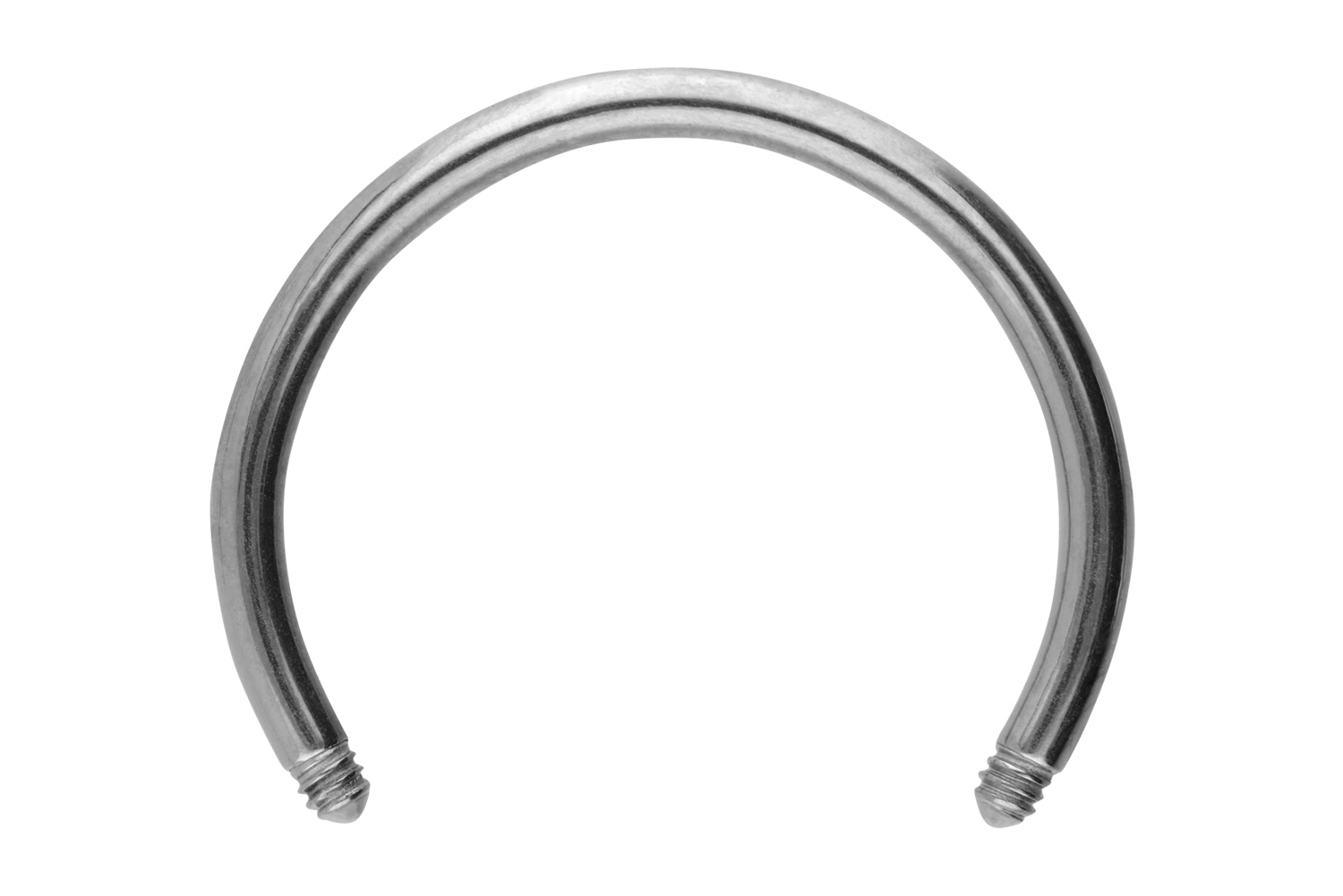Titanium circular barbell without balls