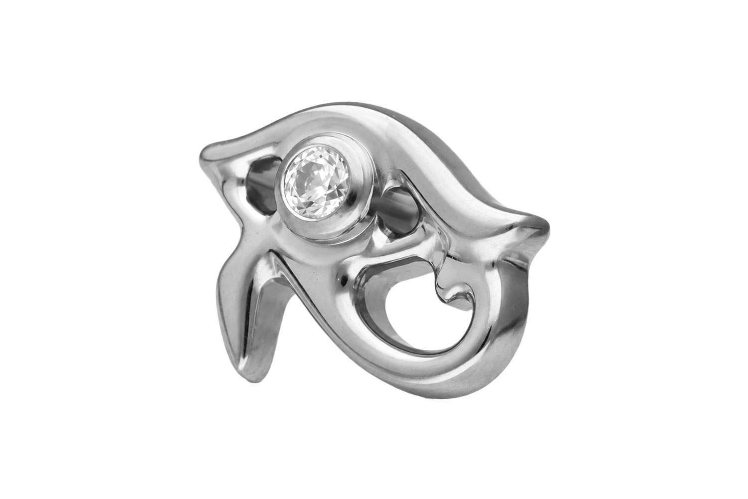 Titanium screw-in attachment with external thread EYE OF HORUS