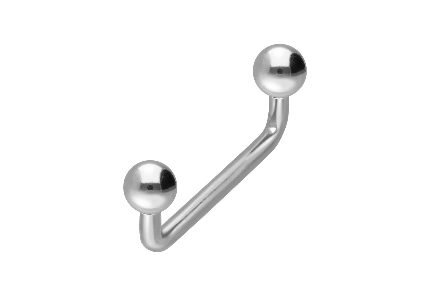 Titanium surface barbell (90 degree) with balls
