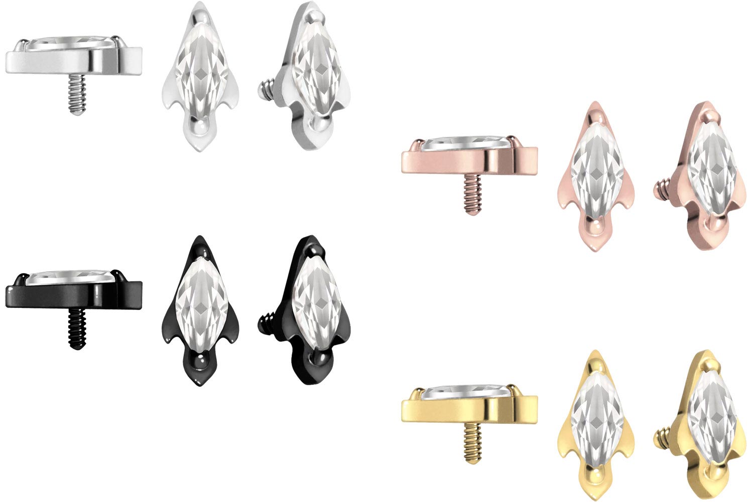 Titanium screw-in attachment with external thread CRYSTAL ROCKET