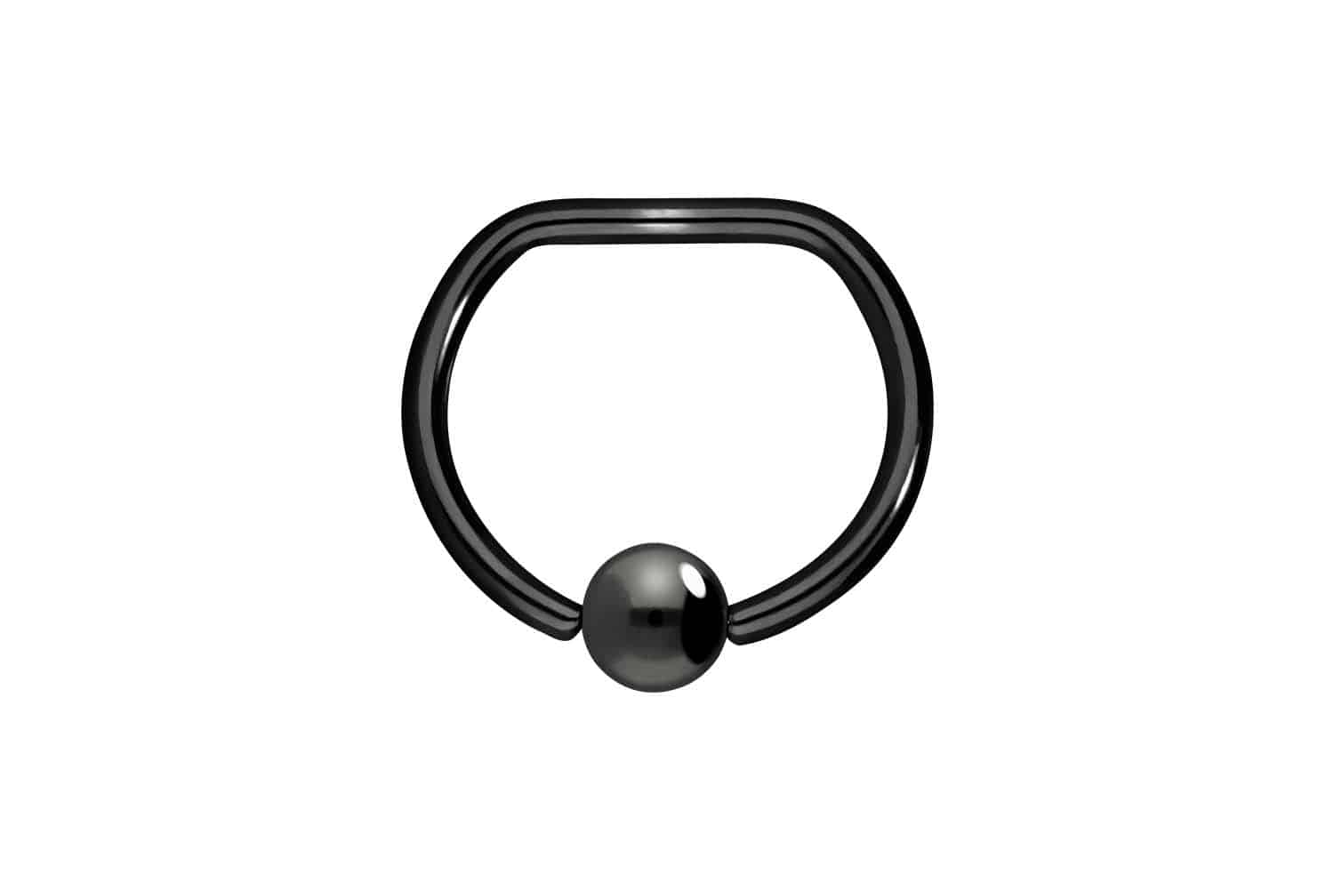 Chirurgenstahl Klemmkugelring D-FORM ++SALE++