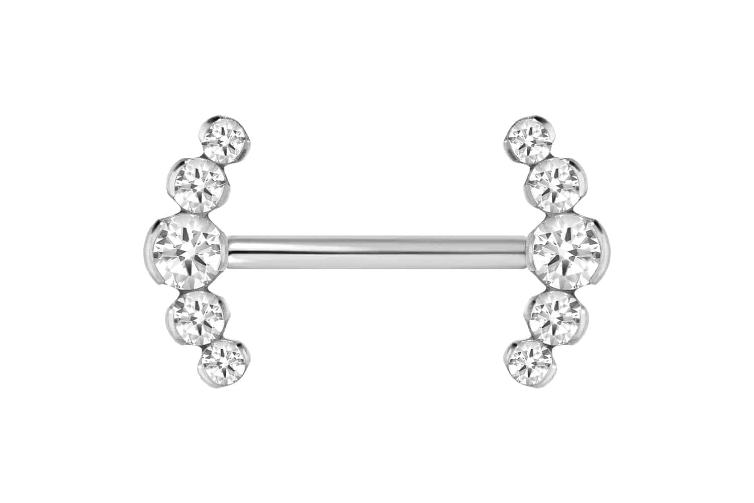 Titan Barbell mit Push Fit 5 KRISTALLE
