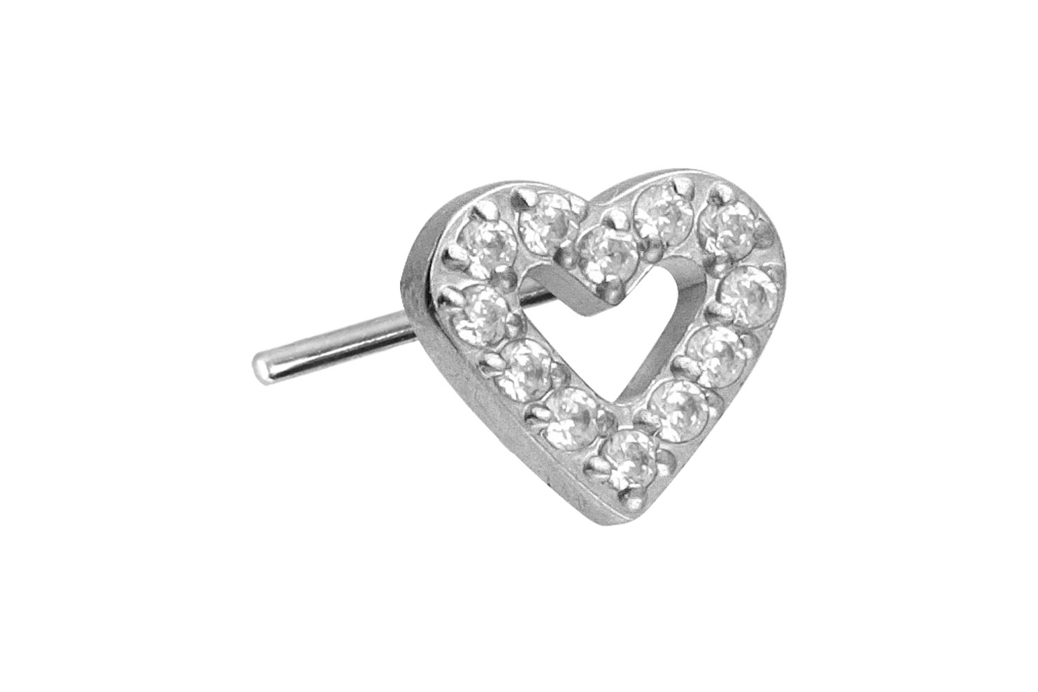 Titan Aufsatz mit Push Pin KRISTALLHERZ