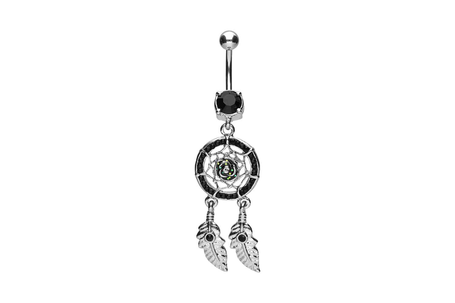 Surgical steel bananabell with brass design DREAM CATCHER + FLOWER ++SALE++