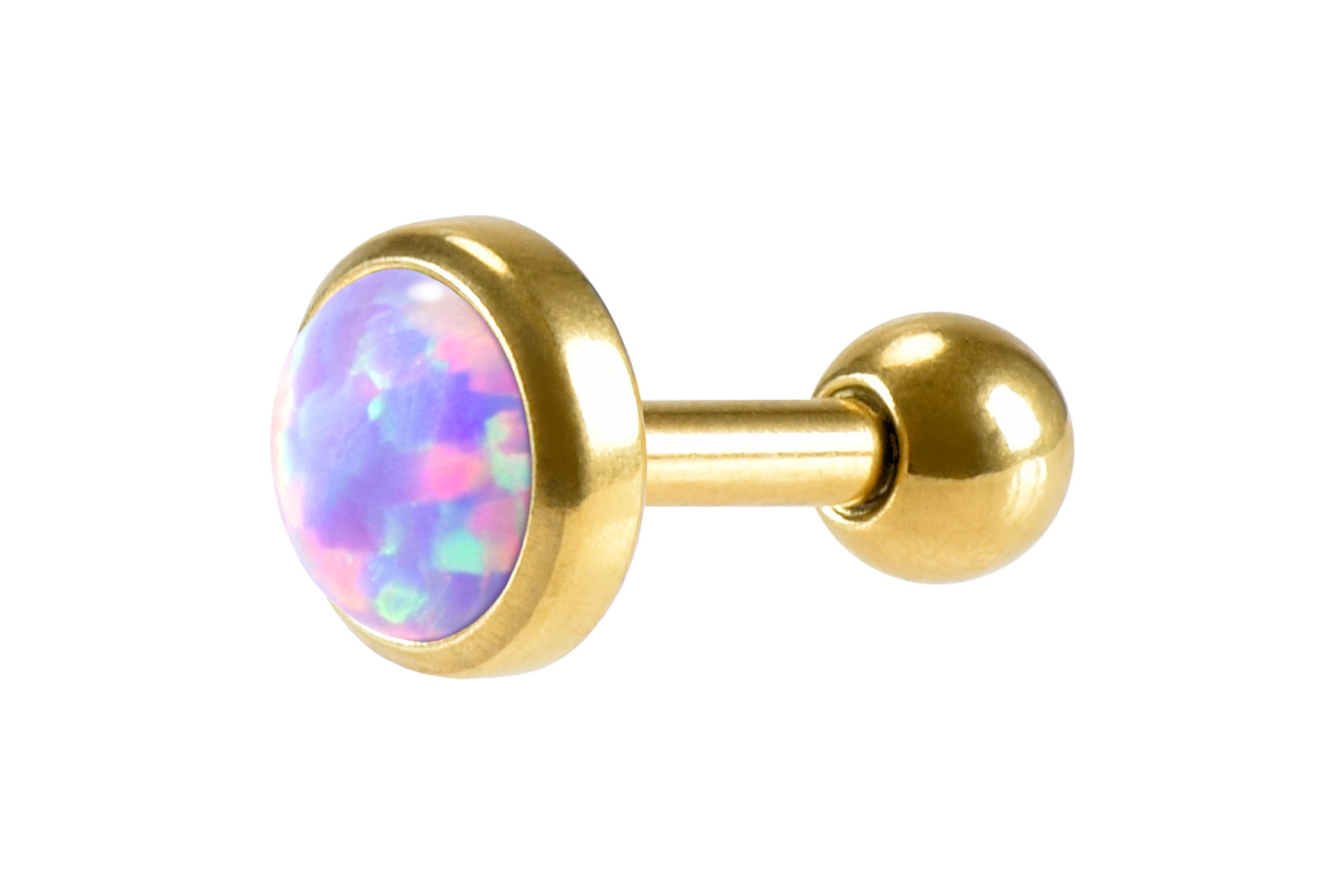 Chirurgenstahl Ohrpiercing SYNTHETISCHER OPAL ++SALE++