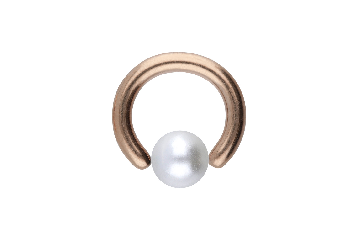 Surgical steel ball closure ring SYNTHETIC PEARL