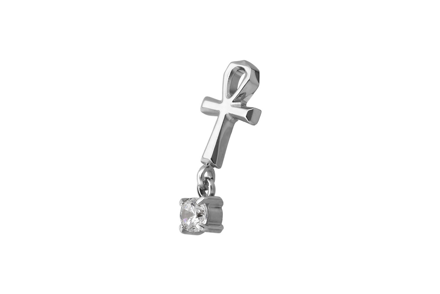 Titanium screw-in attachment with external thread ANKH + CRYSTAL