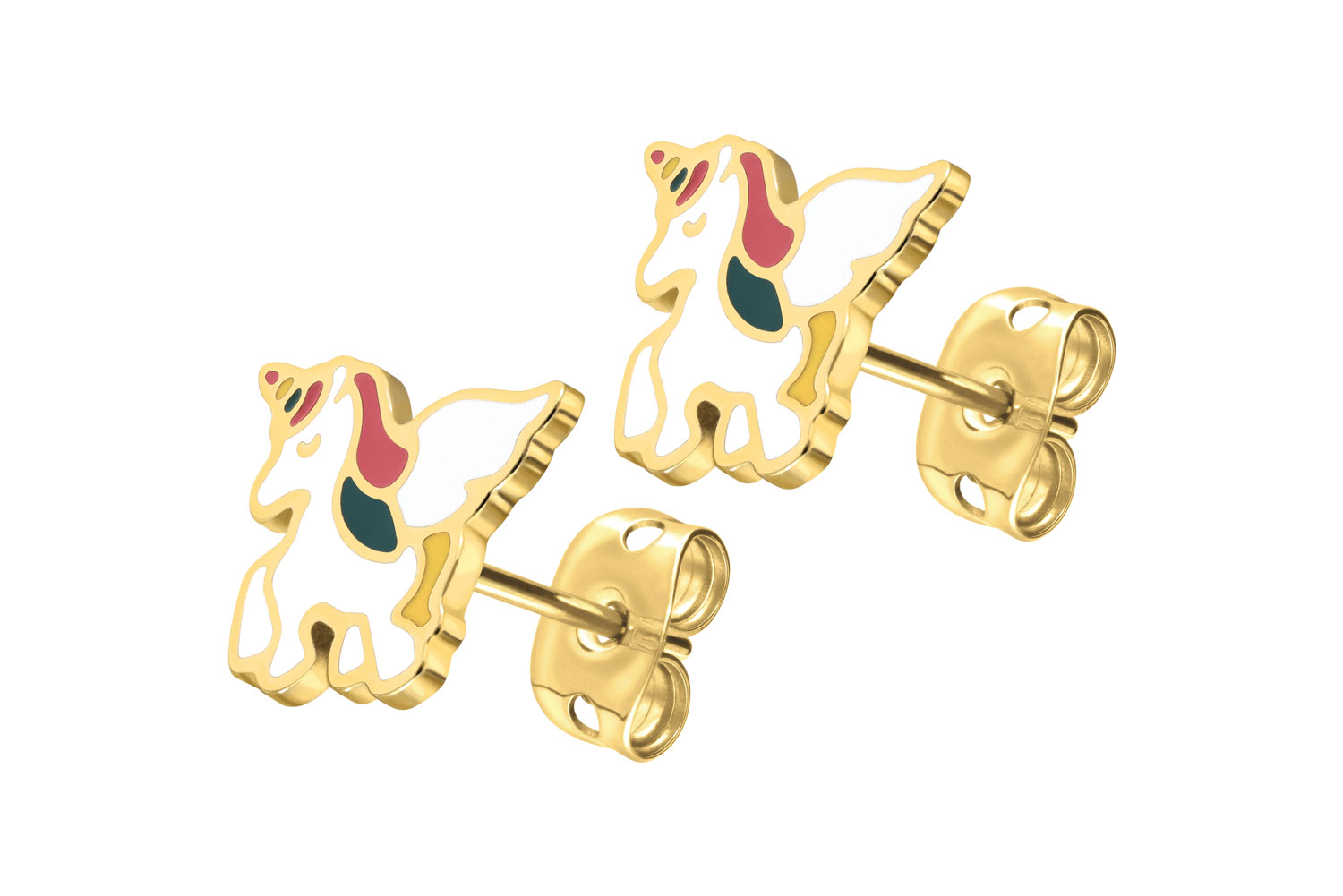 Titanium ear studs UNICORN