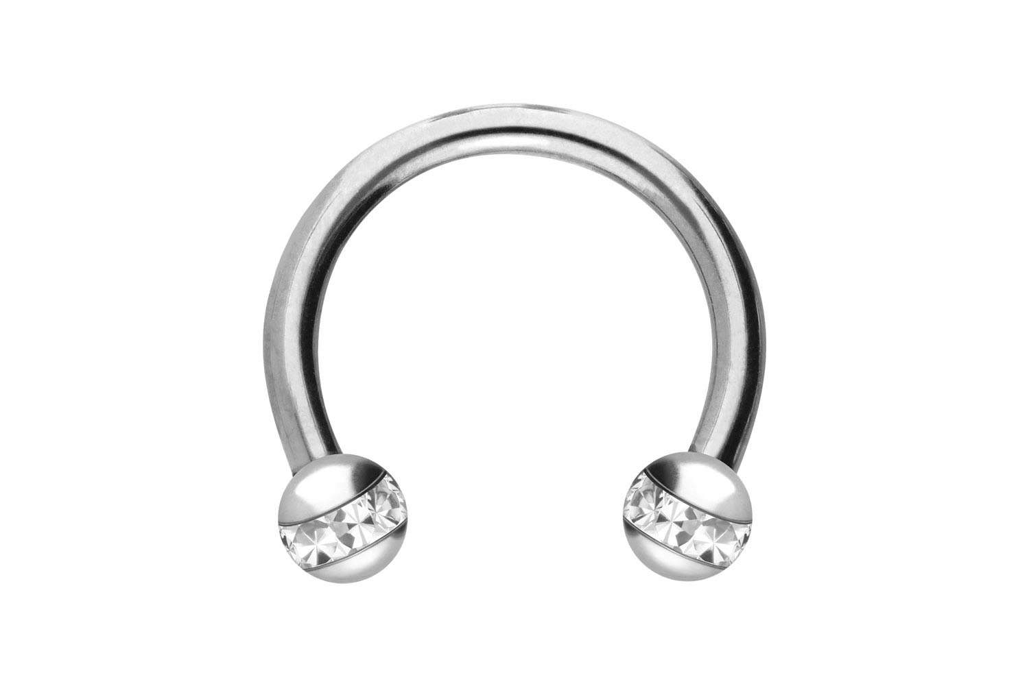 Chirurgenstahl Hufeisenring EPOXY-RING-KUGELN