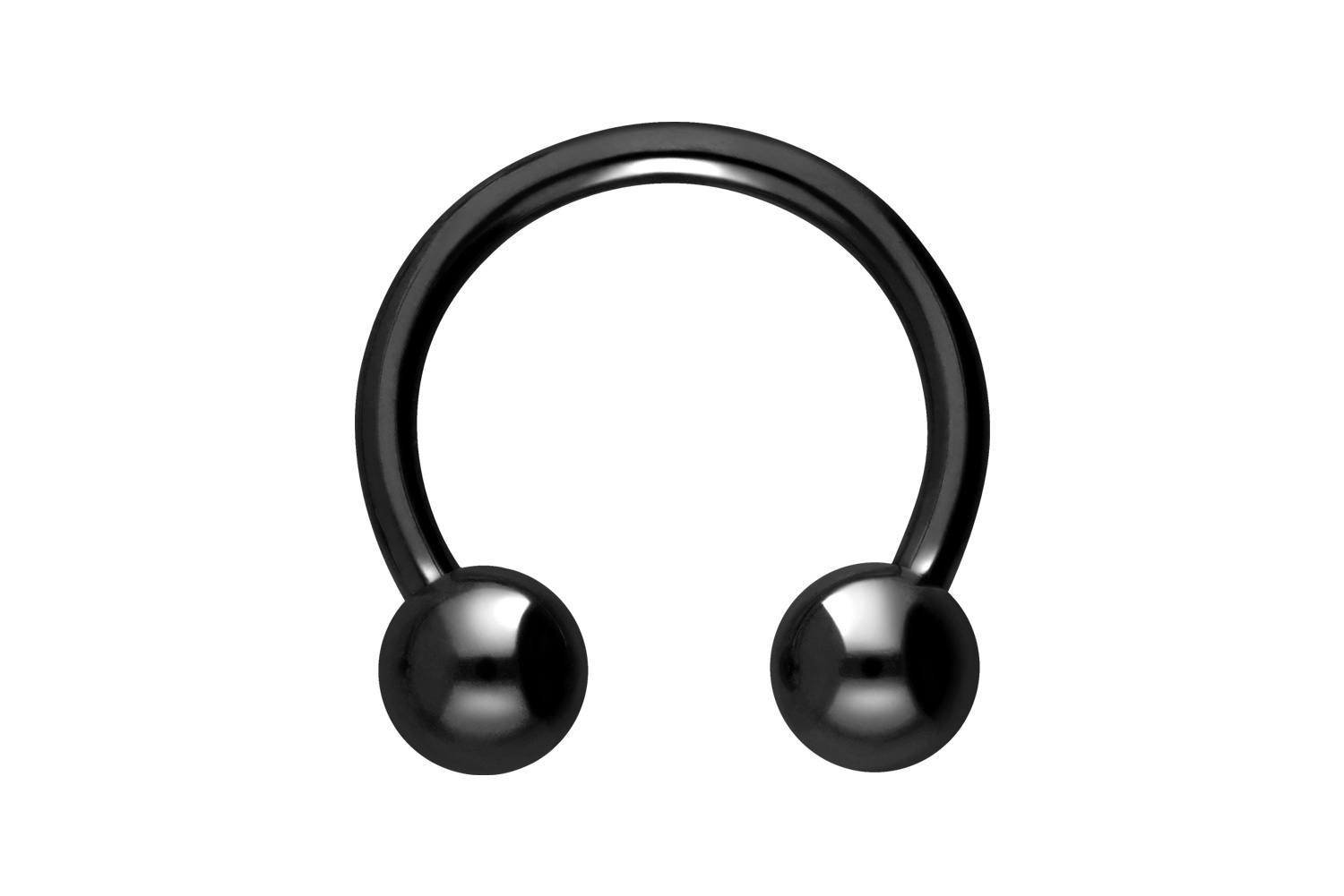 Titanium circular barbell with internal thread