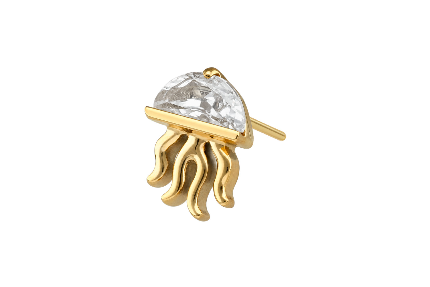 Titanium attachment with push pin JELLYFISH
