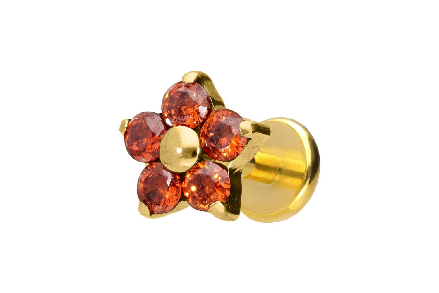 Titan Labret mit Push Fit KRISTALLBLUME