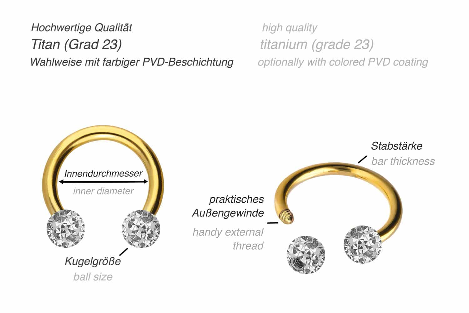 Titan Hufeisenring EPOXY-KUGELN