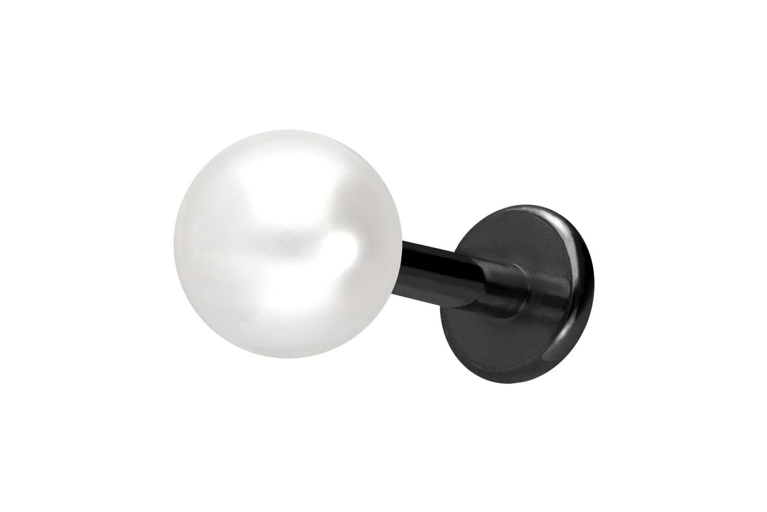 Titan Labret mit Innengewinde SYNTHETISCHE PERLE