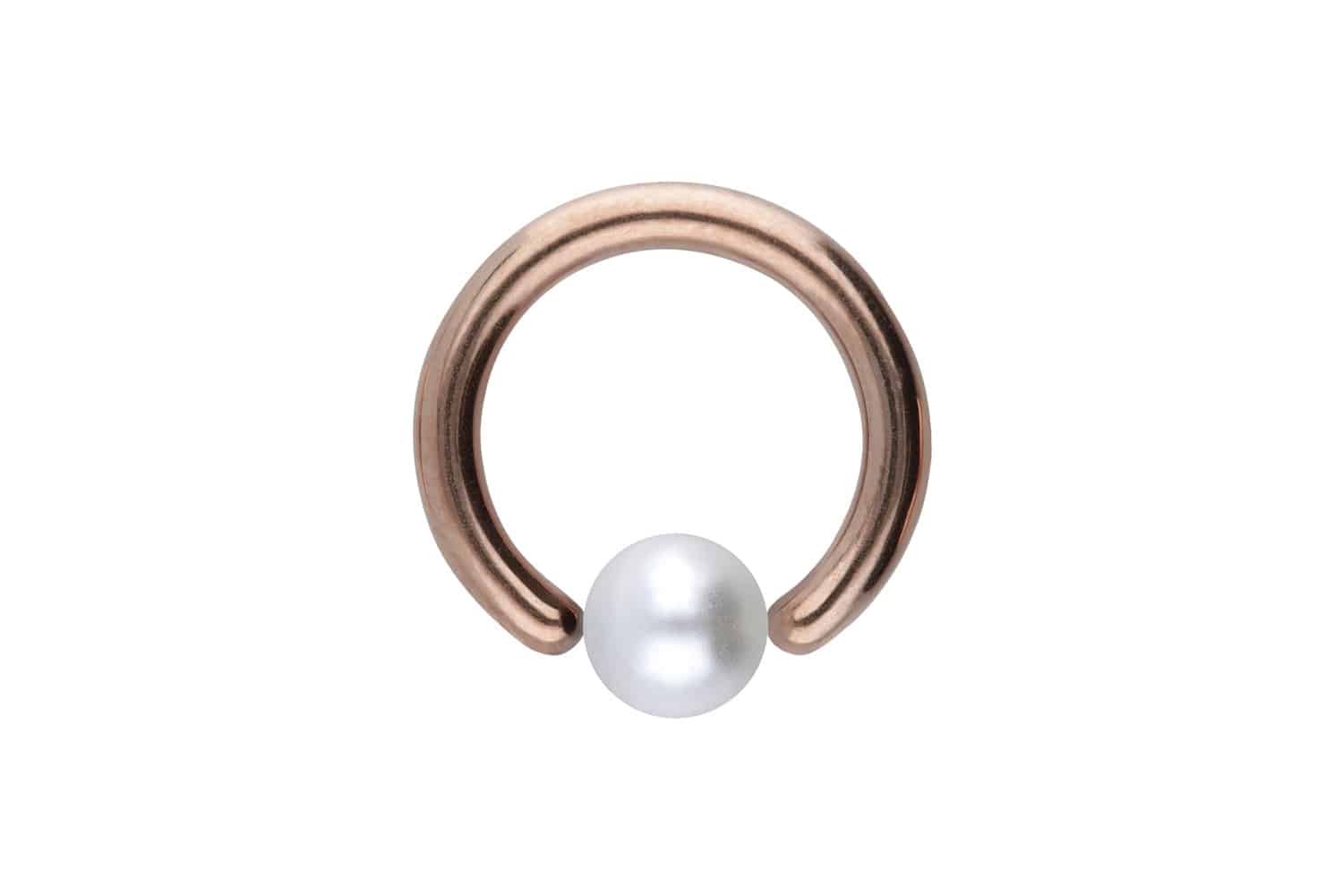 Surgical steel ball closure ring SYNTHETIC PEARL