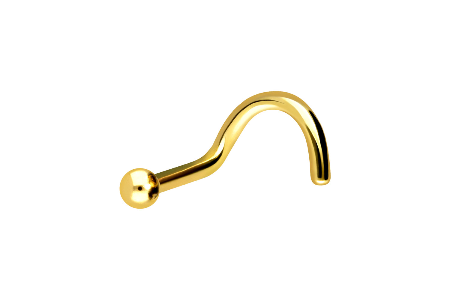 Surgical steel nose stud spiral BALL