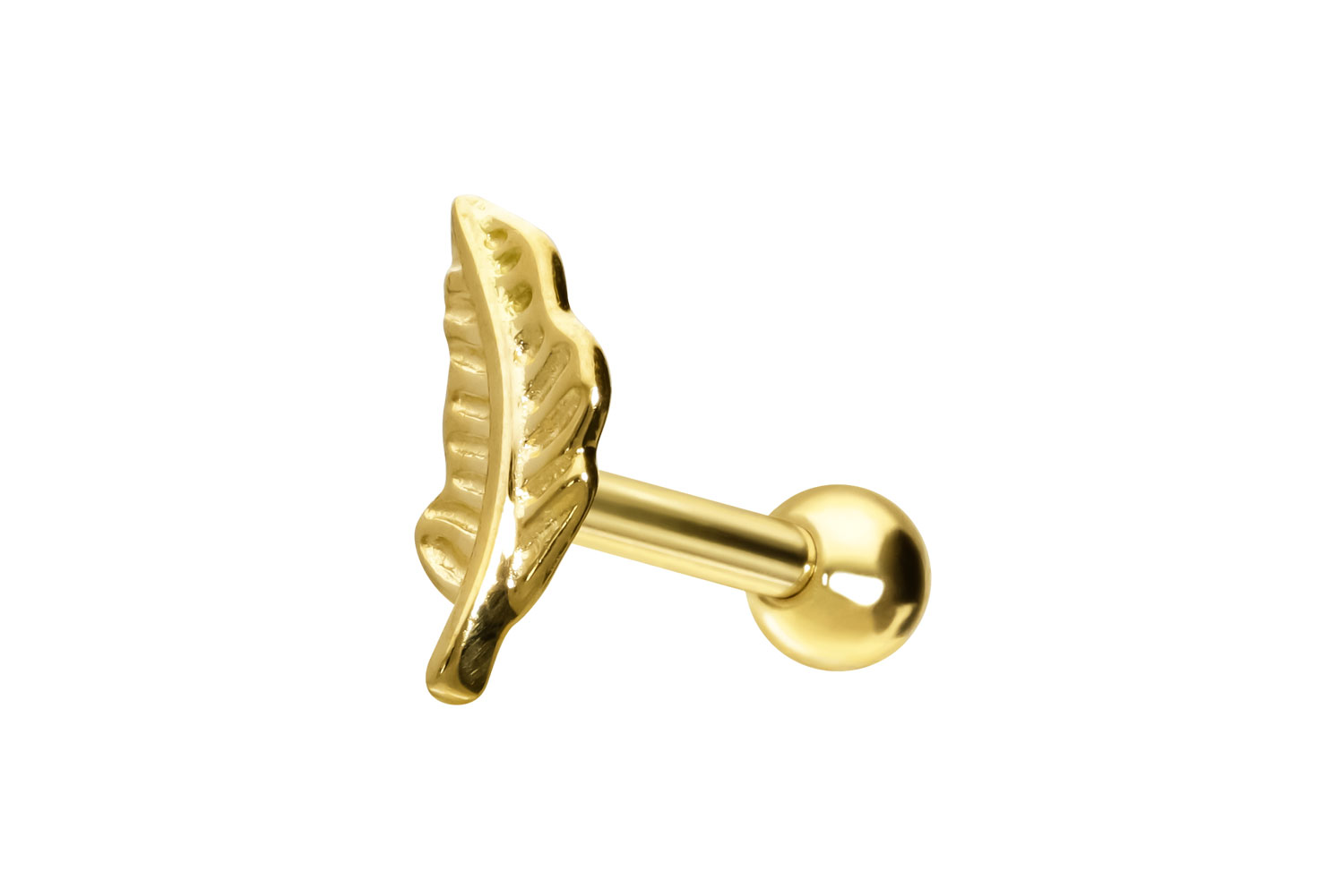 14/18 Karat Gold Ohrpiercing BLATT