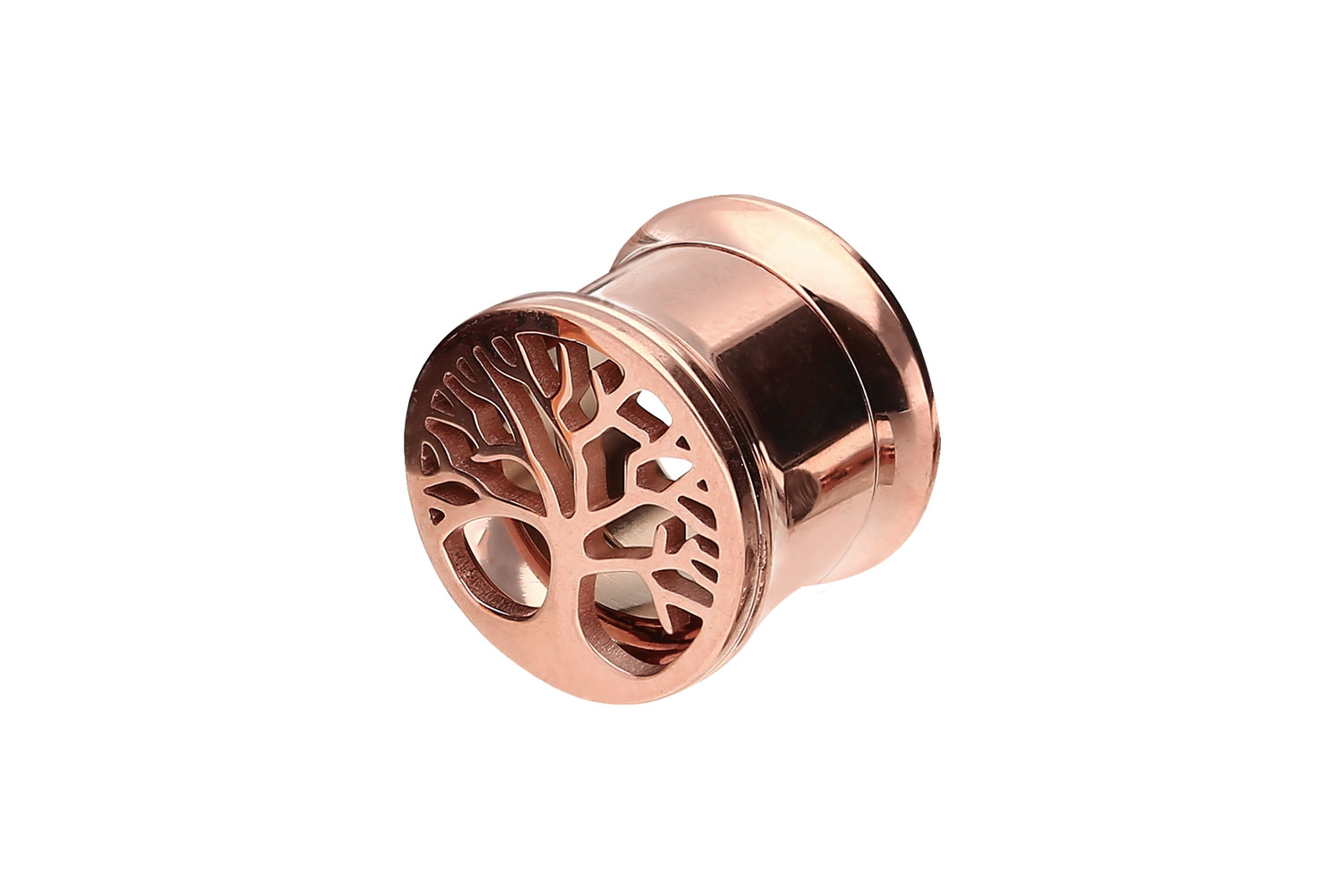 Surgical steel double flared tunnel TREE OF LIFE ++SALE++