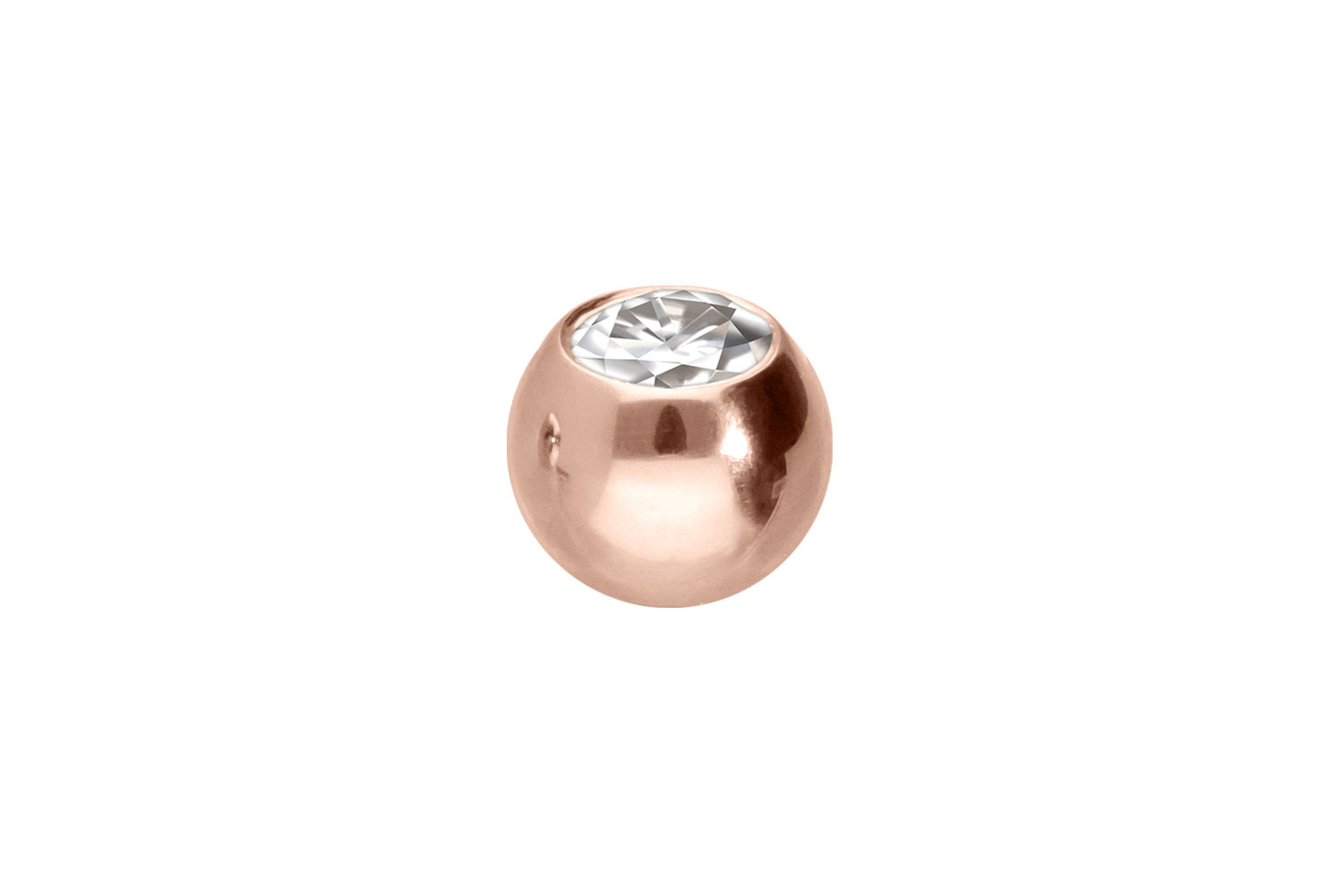 14/18 carat gold screw-in ball MOISSANITE