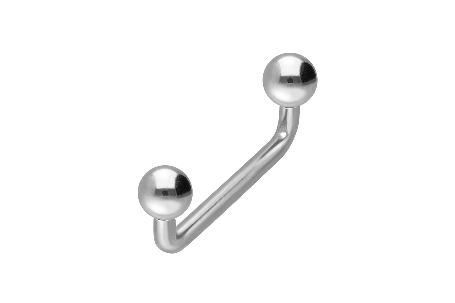 Titanium surface barbell (90 degree) with balls