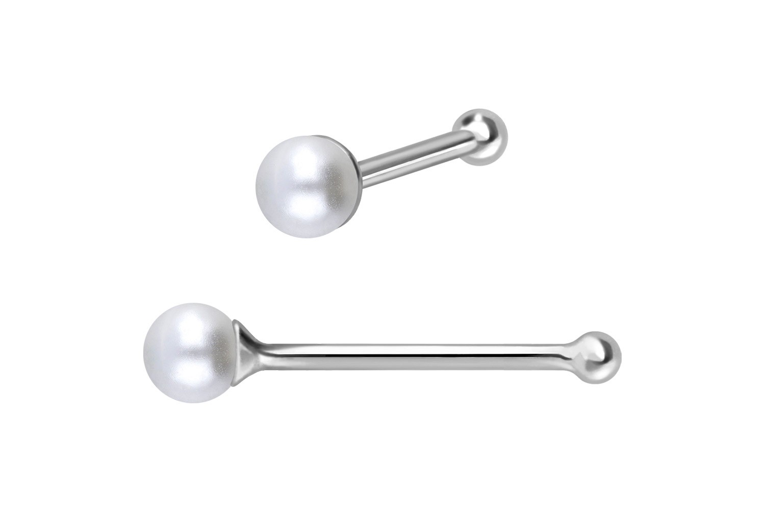 925 silver nose stud pin SYNTHETIC PEARL