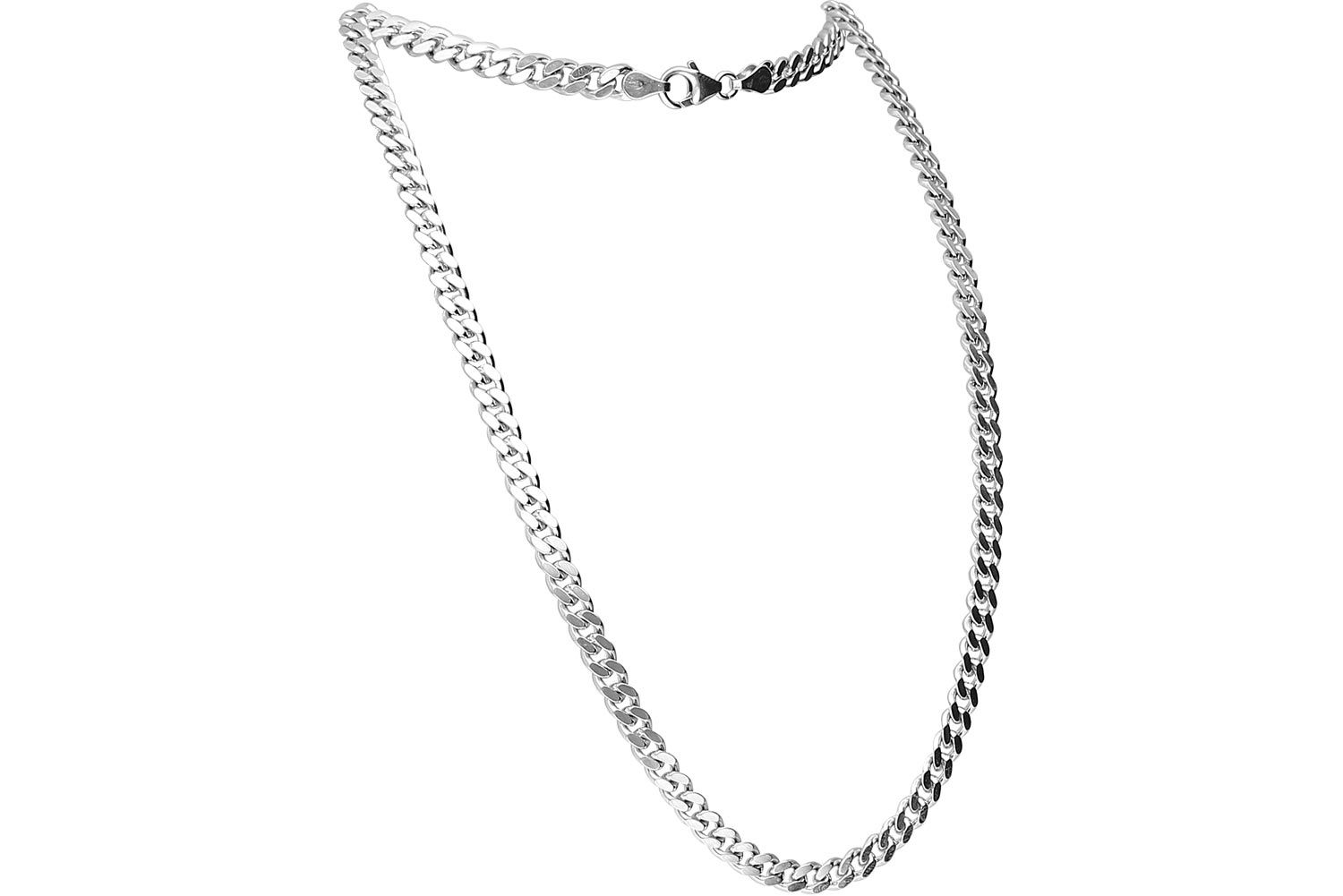 925 silver curb chain rhodium-plated