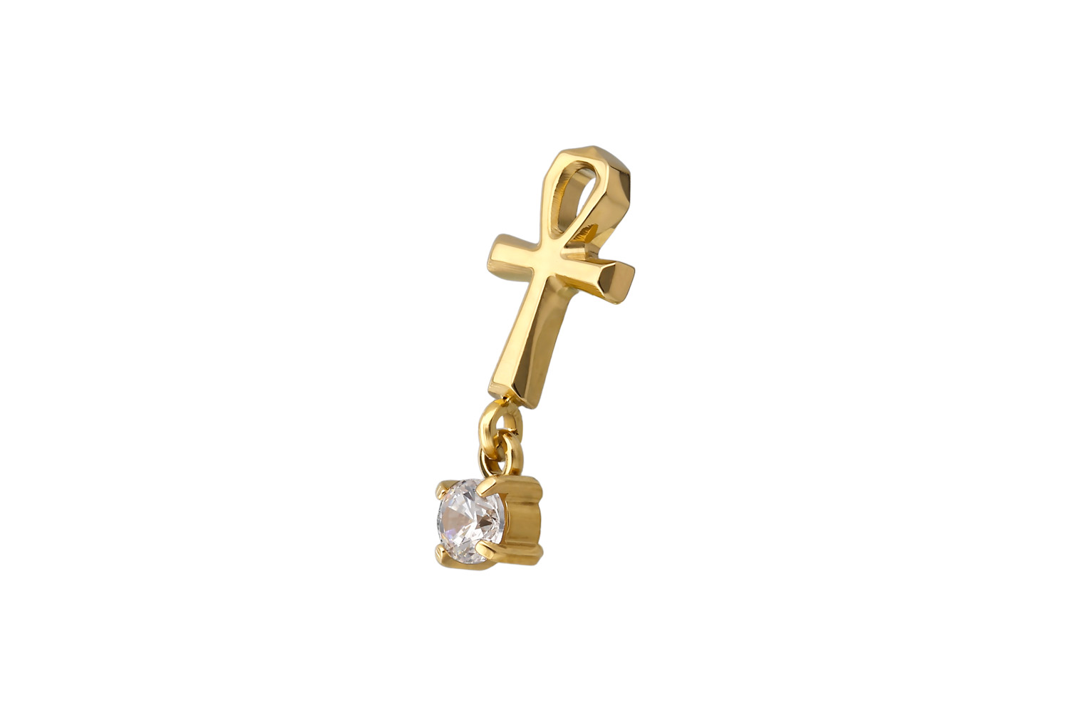 Titanium screw-in attachment with external thread ANKH + CRYSTAL