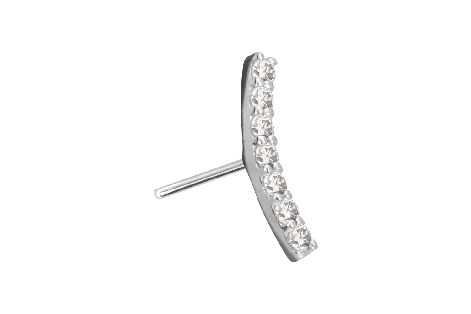 14 carat gold attachment with titanium push pin MOISSANITE ARCH