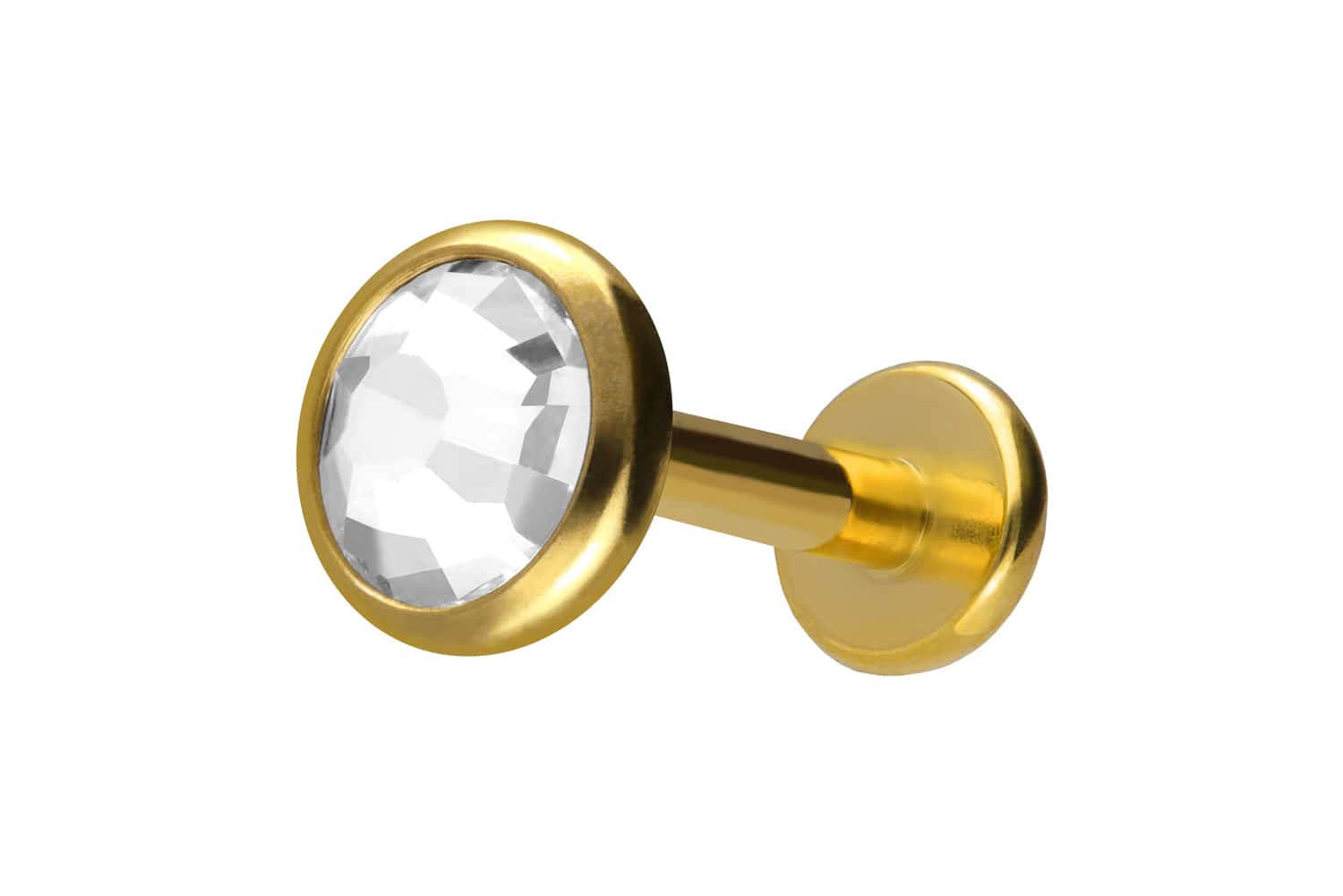 Titan Labret mit Innengewinde KRISTALLDISC