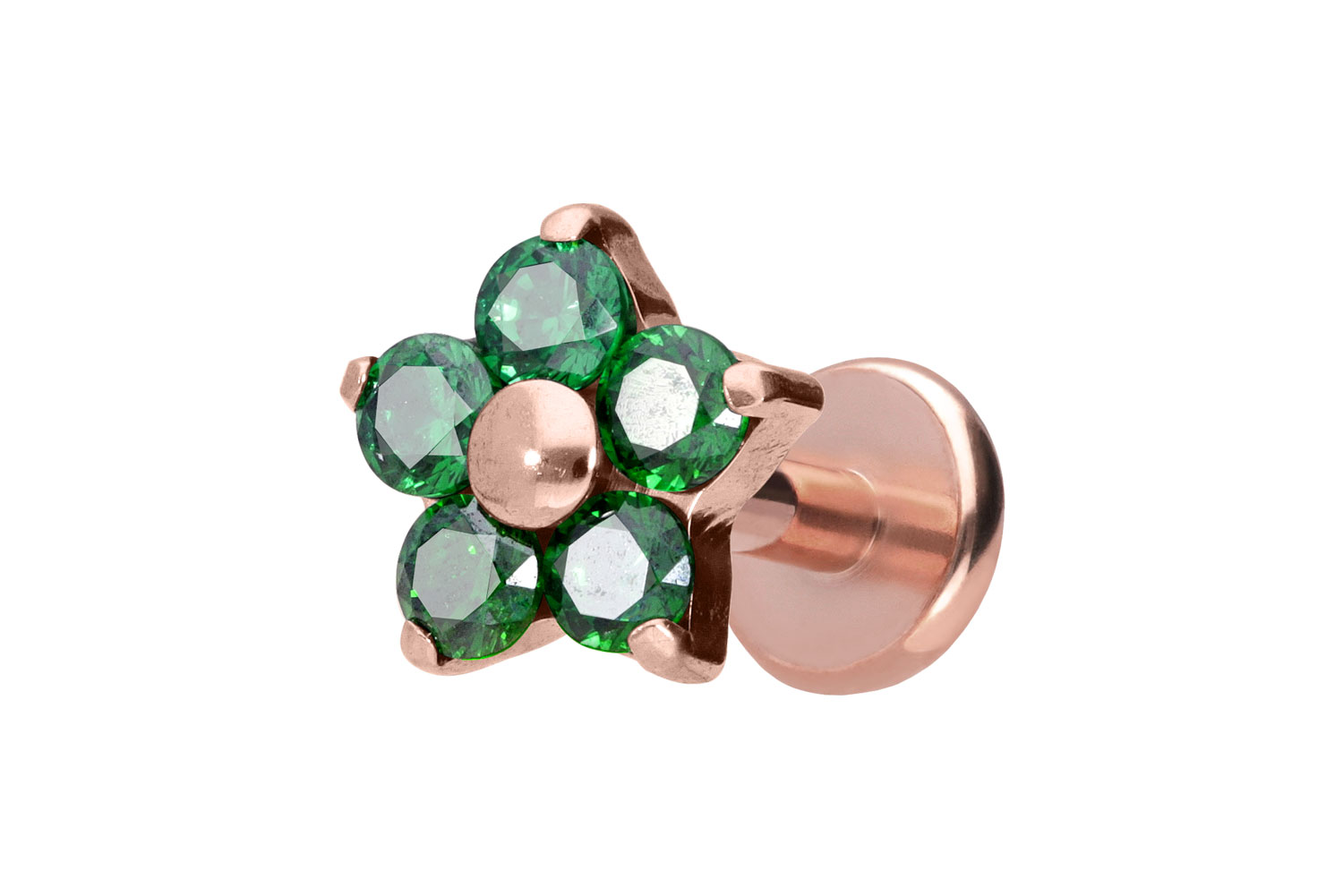 Titan Labret mit Push Fit KRISTALLBLUME