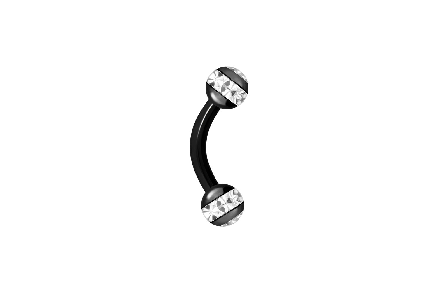 Chirurgenstahl Banane EPOXY-RING-KUGELN + KRISTALLE