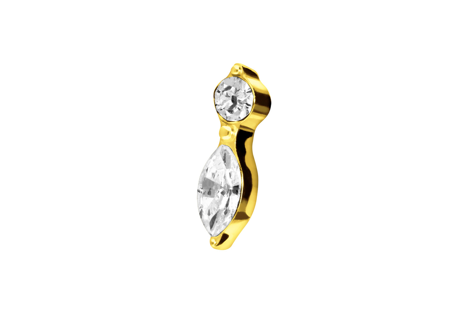 Titanium screw-in attachment with external thread CRYSTAL LEAF