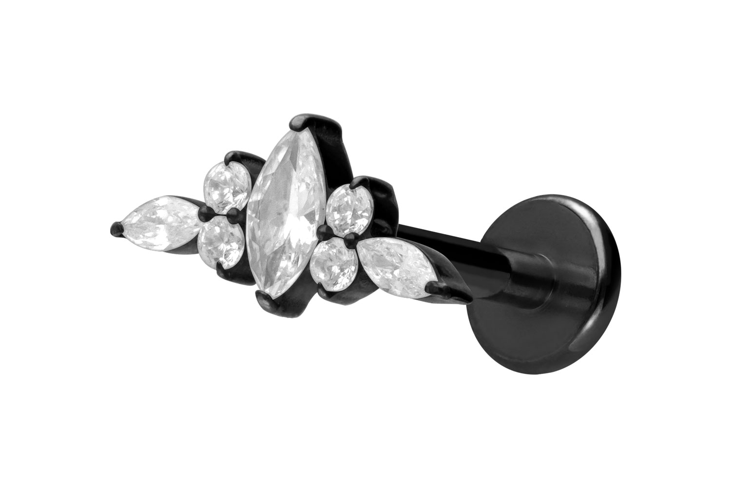 Titanium labret with internal thread DESIGN