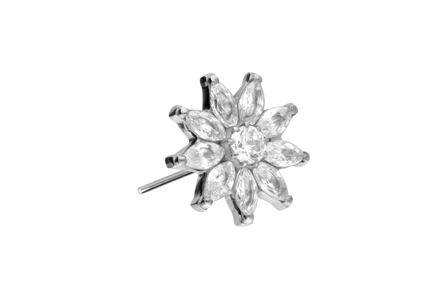 Titan Aufsatz mit Push Pin KRISTALLBLUME