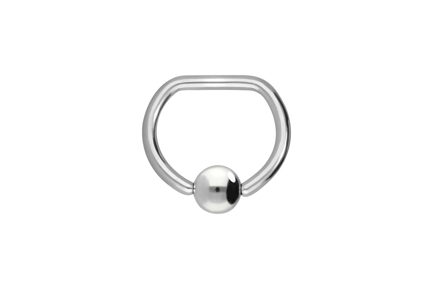 Chirurgenstahl Klemmkugelring D-FORM ++SALE++