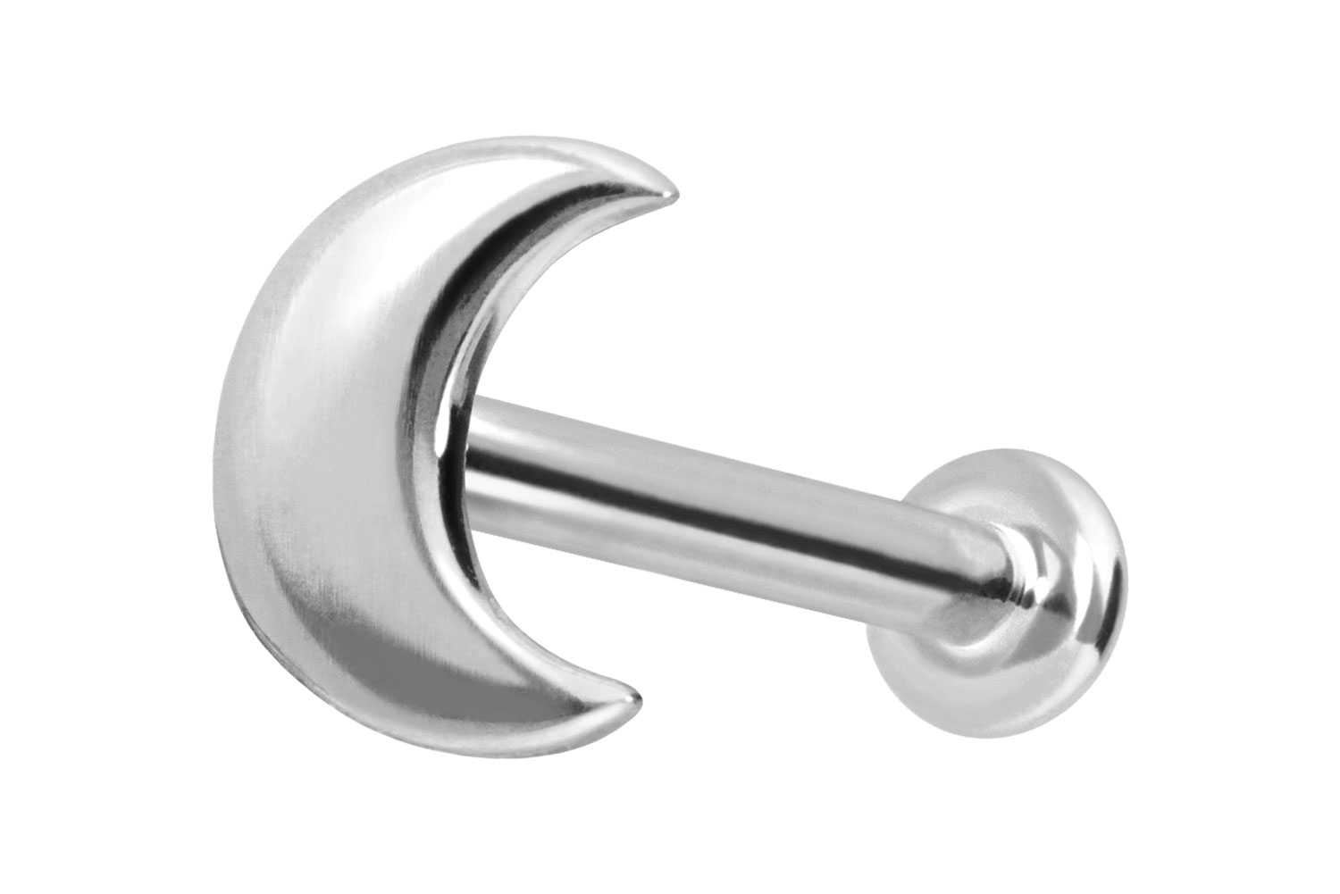 14 Karat Gold Labret mit Innengewinde MOND 14 Karat Gold Labret mit Innengewinde MOND