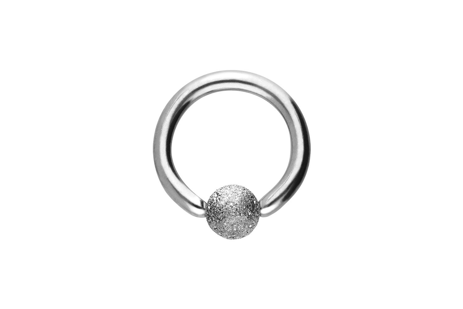 Surgical steel ball closure ring DIAMOND LOOK