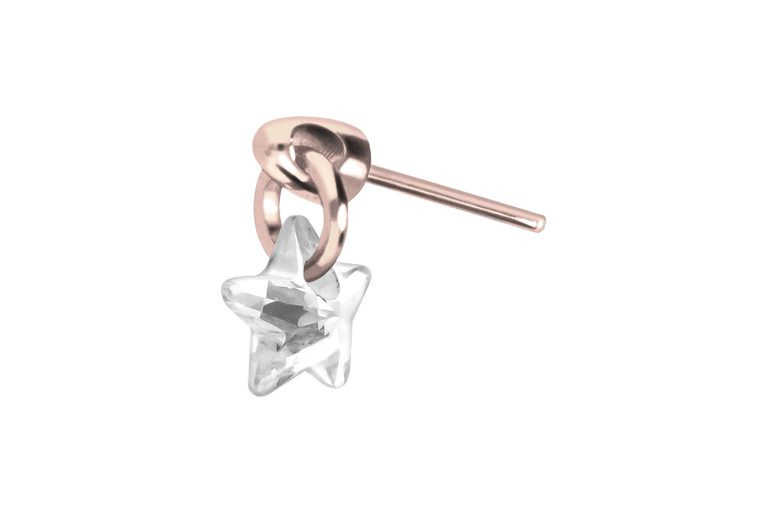 Titanium attachment with push pin CRYSTAL STAR
