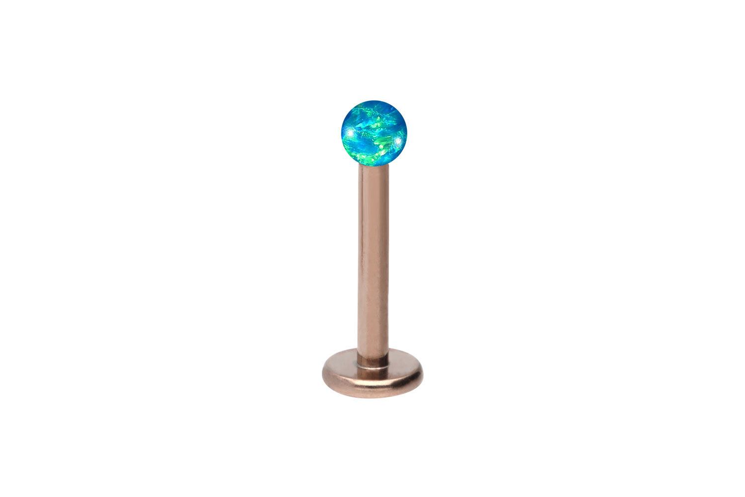 Titanium labret SYNTHETIC OPAL