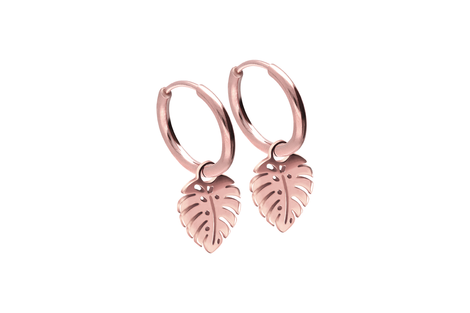 Chirurgenstahl Ohrclicker Creolen PALMENBLATT