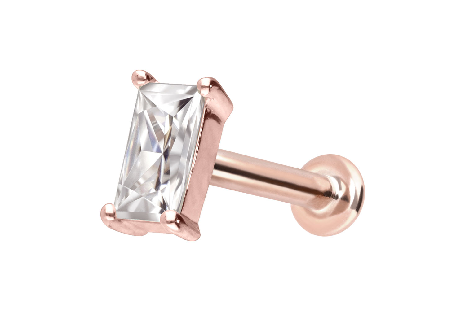 PIERCINGLINE Piercing Stecker 14 Karat Gold Labret mit Innengewinde - Bild 31 von 34