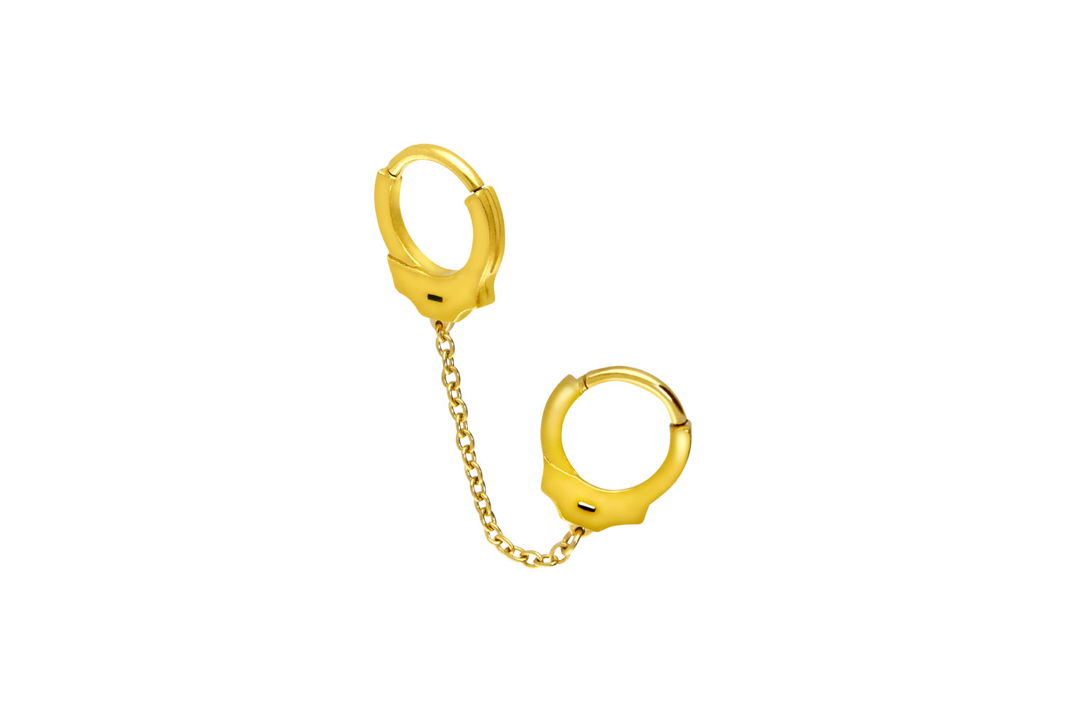 Surgical steel segment ring clicker HANDCUFFS