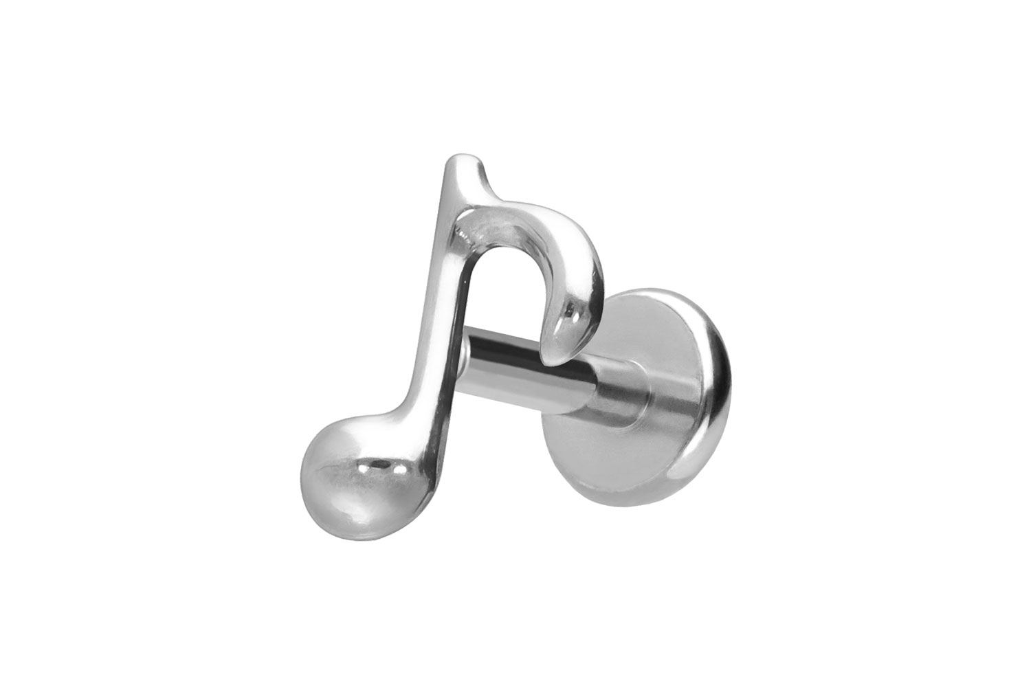 Titanium labret with push fit EIGHTH NOTE