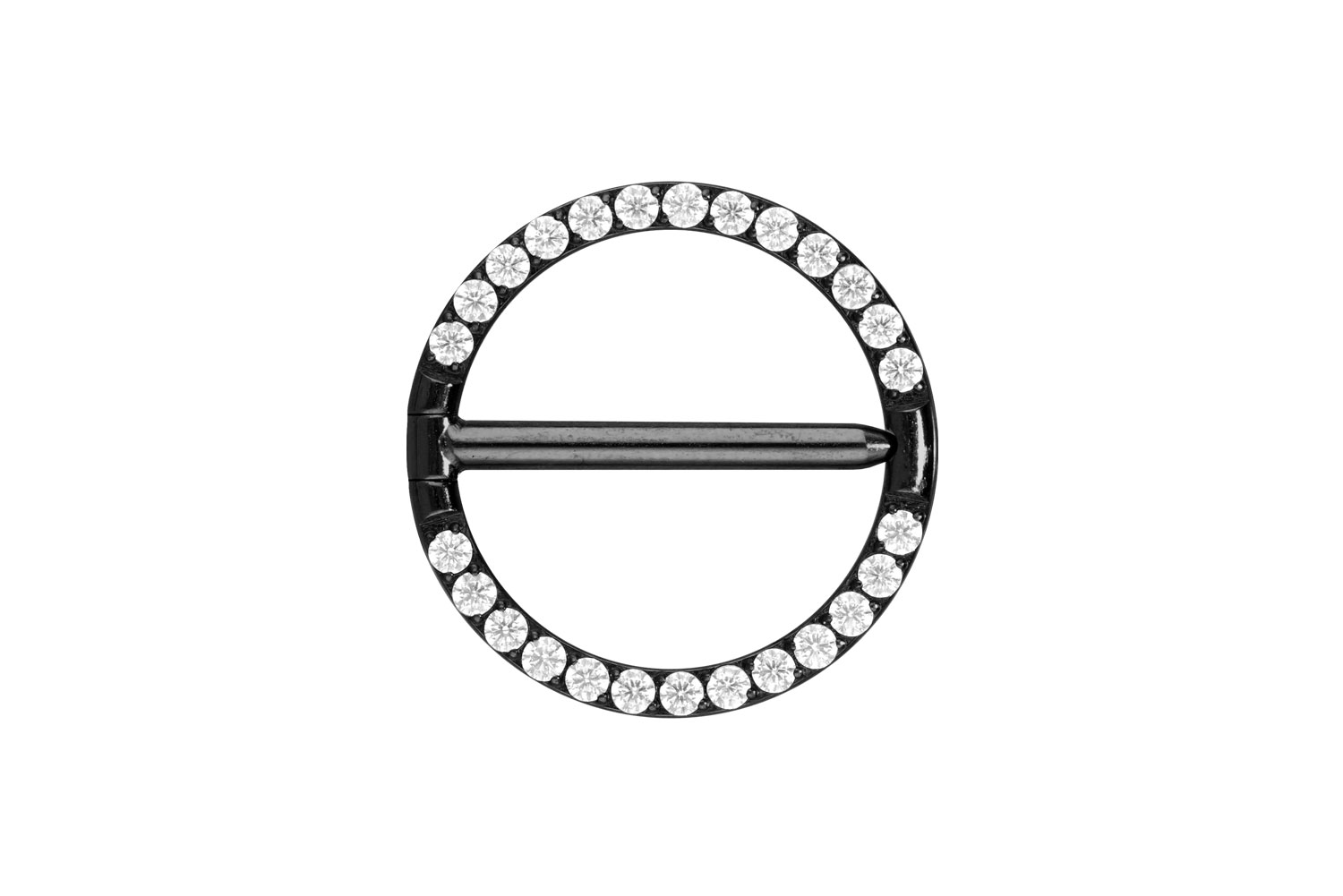 Titan Nippelpiercing Clicker RING + EINGEFASSTE KRISTALLE