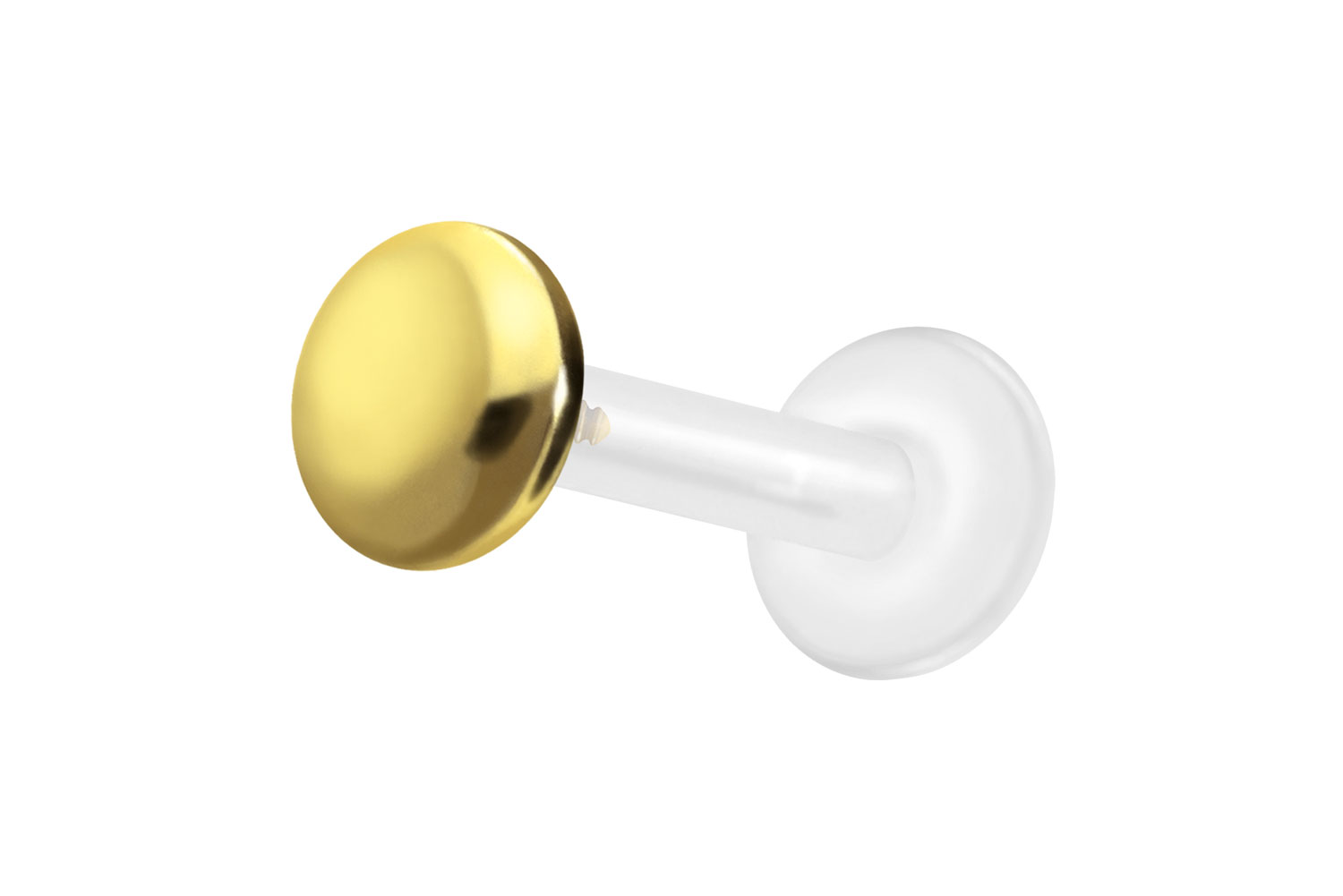 PTFE Labret mit Innengewinde + Titan-Aufsatz FLACH